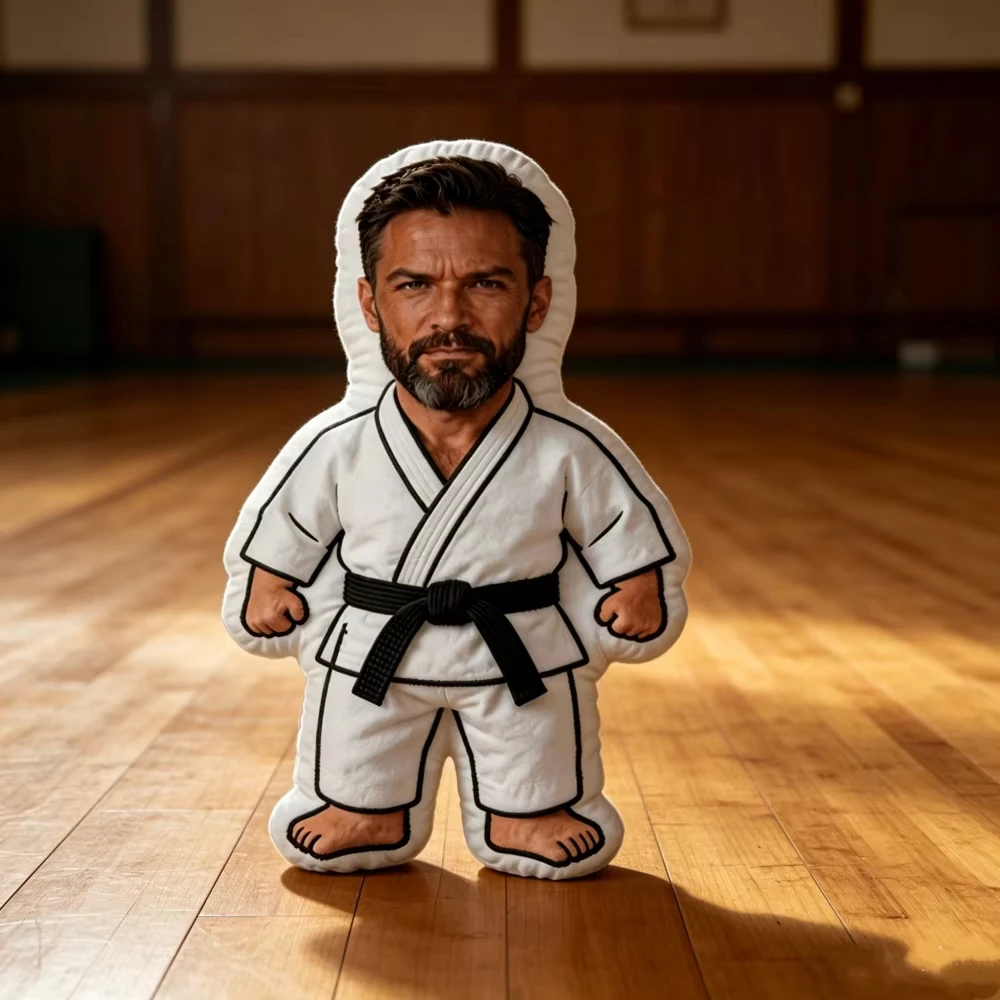 Karate Themed Personalized Photo Cushion Custom Your Own Picture Decor Pillow Nice Present For Birthday Holiday Sports Enthusias