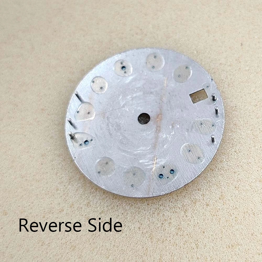 28.5MM Large Studded Dial Green Luminous Watch Face Conversion Replacement Accessories for NH35/NH36 Movement
