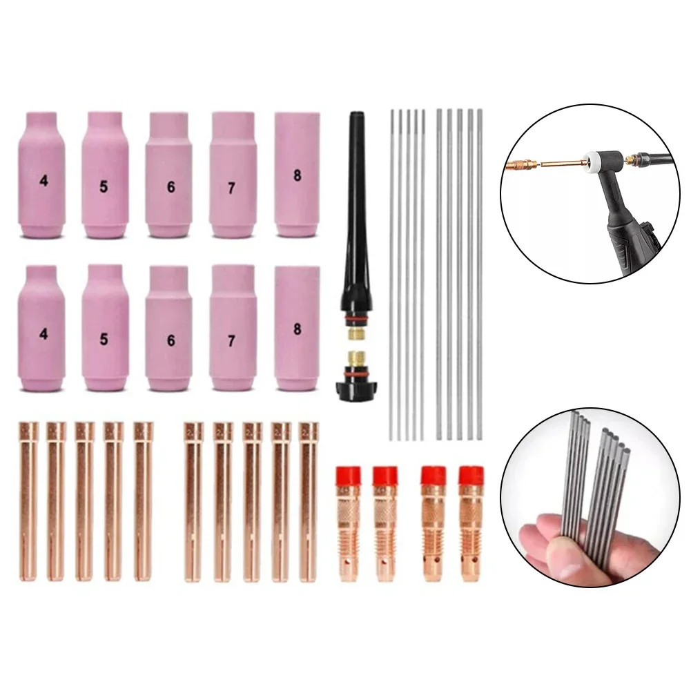 Welding Tasks TIG Consumables Kit 36pcs TIG Kit Enhancing Work Efficiency Long-lasting Performance Optimal Welding Results