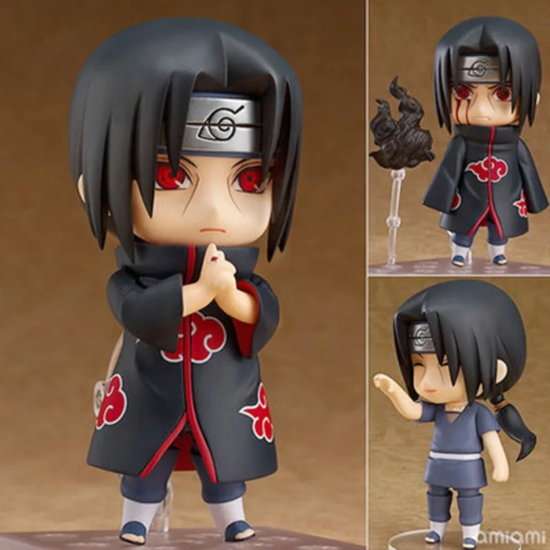 

Naruto Shippuden #820 Itachi Uchiha - 10cm Q-Version Posable Figure, 3 Replaceable Faces Anime Collectible Ornament