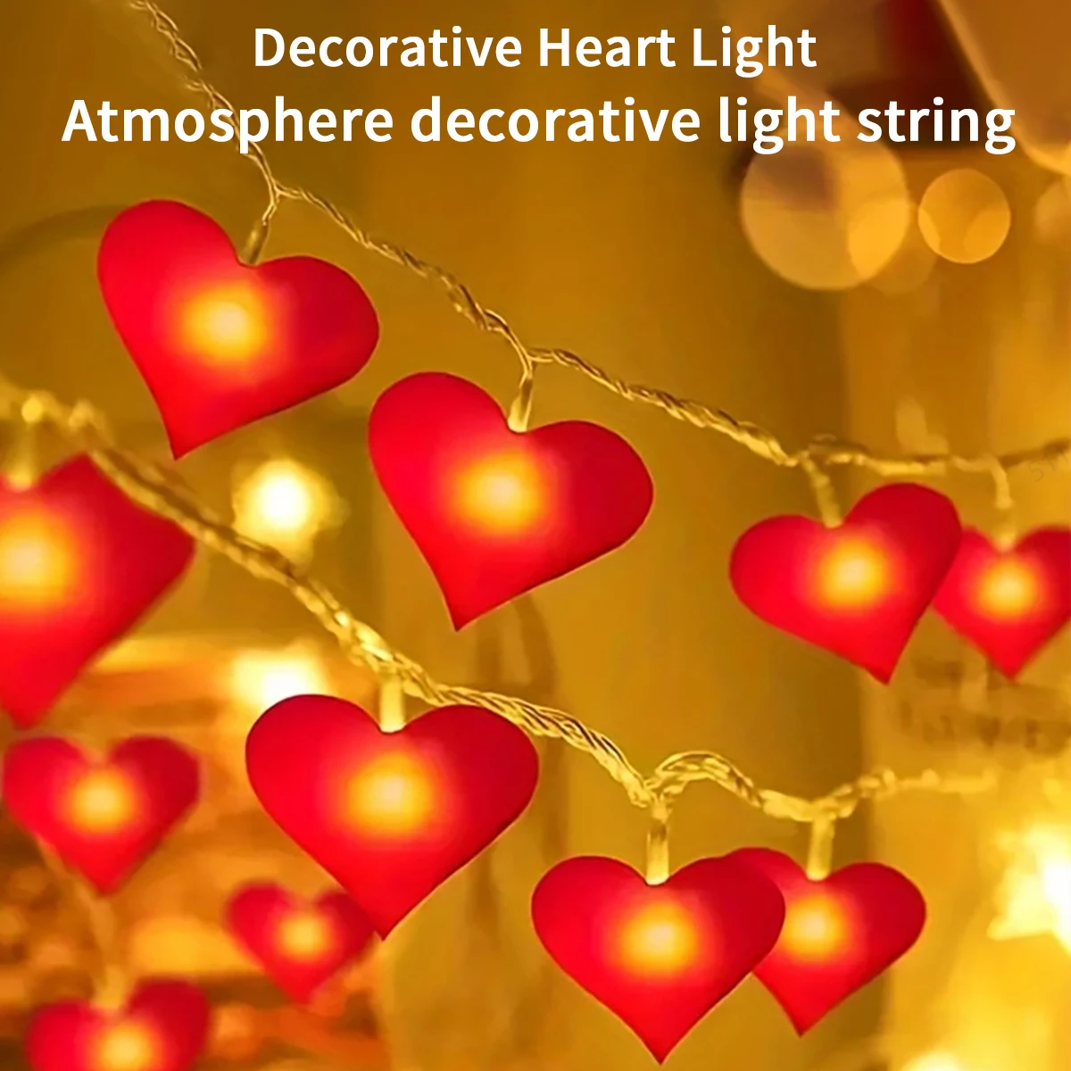 

1 шт. романтические светодиодные гирлянды в форме сердца, теплые и мягкие, подходят для спальни, сада, свадьбы, украшения вечеринки, идеально подходят для украшения освещения дня рождения и свадьбы, украшения в виде любви, светодиодные гирлянды