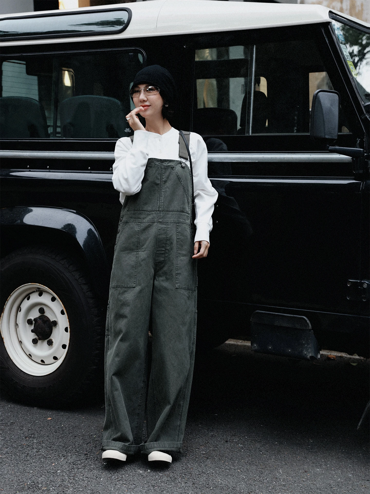 

TT Utili Overalls Military een Wide Leg Pants Multiple kets Spring New Sle Commute High Waist Long Pants
