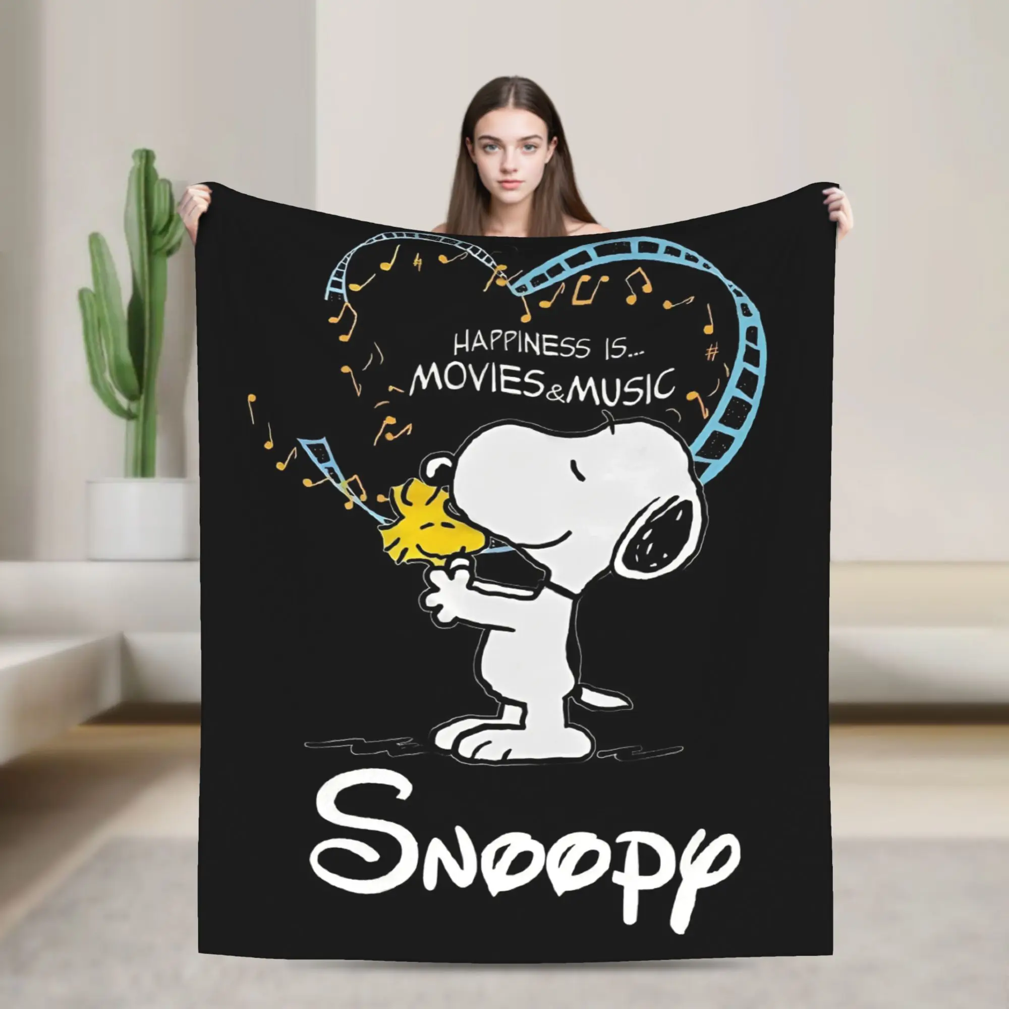 

Одеяло Snoopys Cute Dogs Woodstock для дивана, мягкое уютное плюшевое одеяло 50x60 дюймов, многоразмерное покрывало на все сезоны