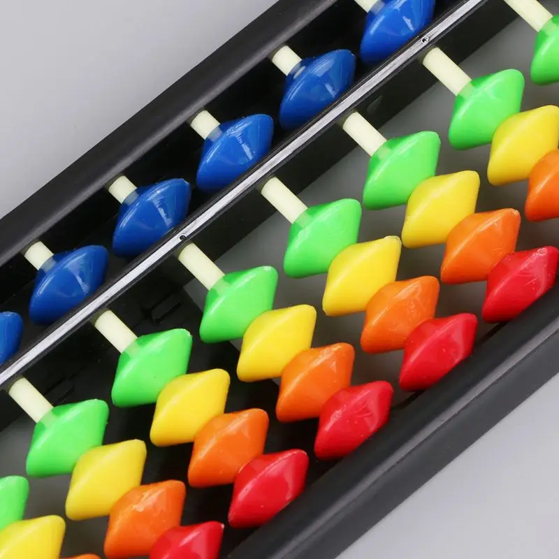 13 Column Portable Plastic Abacus Arithmetic Soroban Calculating Tool With Color