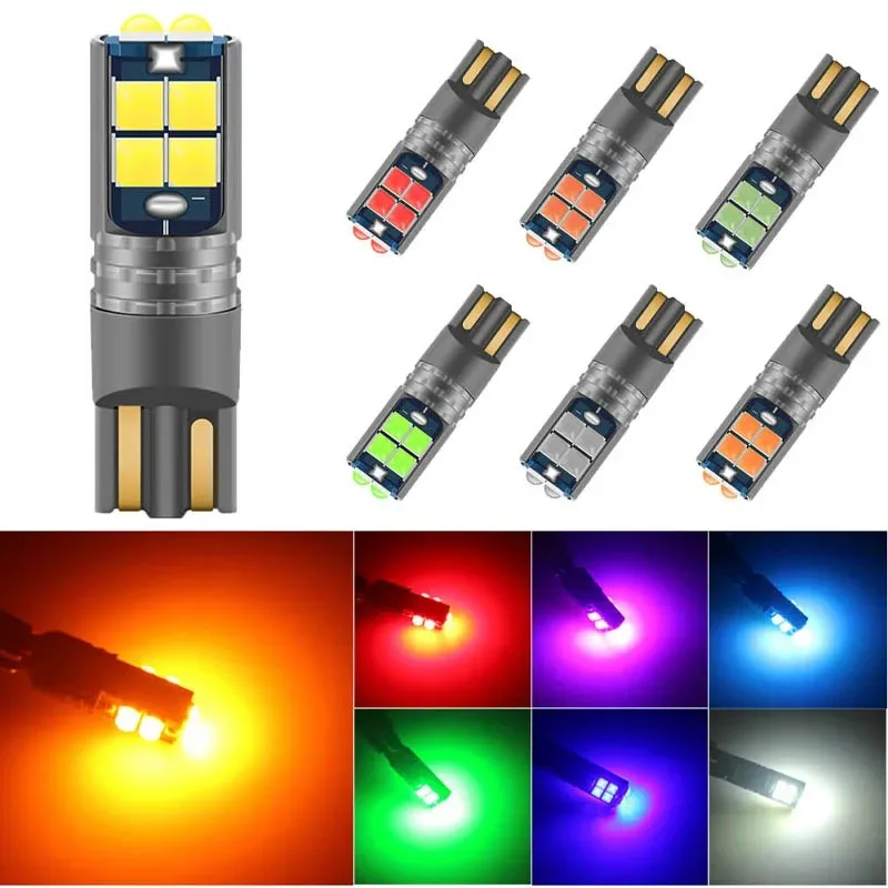 2/4pcs Car LED Width indicator light T10 3030 6/10SMD Led reading lamp License plate lamp Canbus w5w led clearance lamp amber