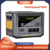 VTOMAN FlashSpeed 1500 Portable Power Station, 1548Wh LiFePO4 Battery, 1500W Output, 12V DC and 100W Type-C Ports,SuperSafe