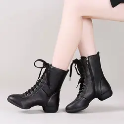 Dance Boots Women's Jazz Modern Dance Shoes Soft rubber Bottom Sailor Ladies Square Dancing Shoes Sports Boots Size 34-42