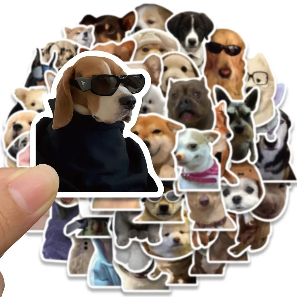 50Pcs Cute Dog Funny Animals Stickers Aesthetic Decals Notebook Car Motorcycle Laptop Kid Cartoon Sticker Toy