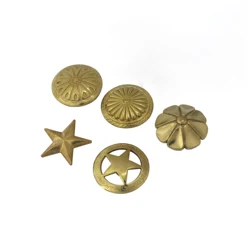 1pcs Brass Screwback Conchos Rivets Flower Star Decorative Buttons for Leather Craft Wallet Bag Saddle Belt Decor