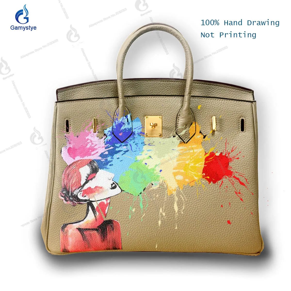 

Personalizar bolso Art Hand Painted A woman looking up Bags Female designer handbags high quality Messenger Shoulder Bag Fashion