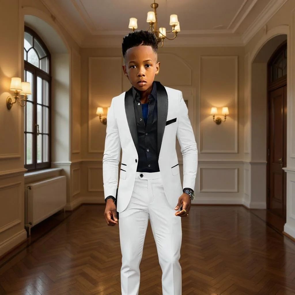 

Formal Boys Suit 2 Pieces Formal Wedding Kids Custom Tuxedo for 2-16 Years Old Party Suit For Boys Blazer with Pants