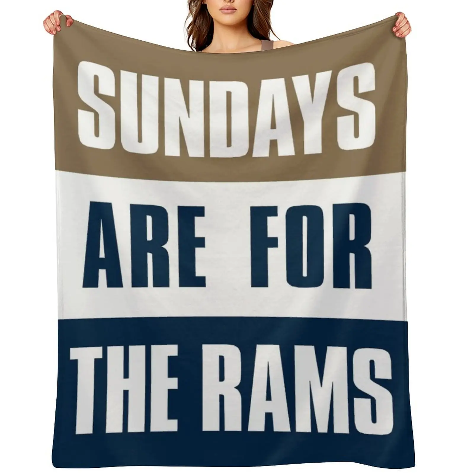 

Sundays are for The Rams, Los Angeles Football Throw Blanket for sofa Comforter Loose Blankets