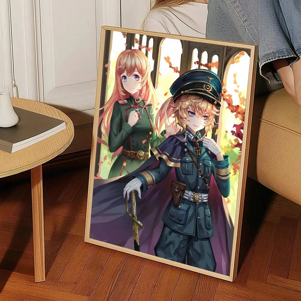 1 قطعة ساغا تانيا الشر أنيمي المشارك ذاتية اللصق الفن ورق مقاوم للماء ملصق مقهى بار غرفة جدار ديكور