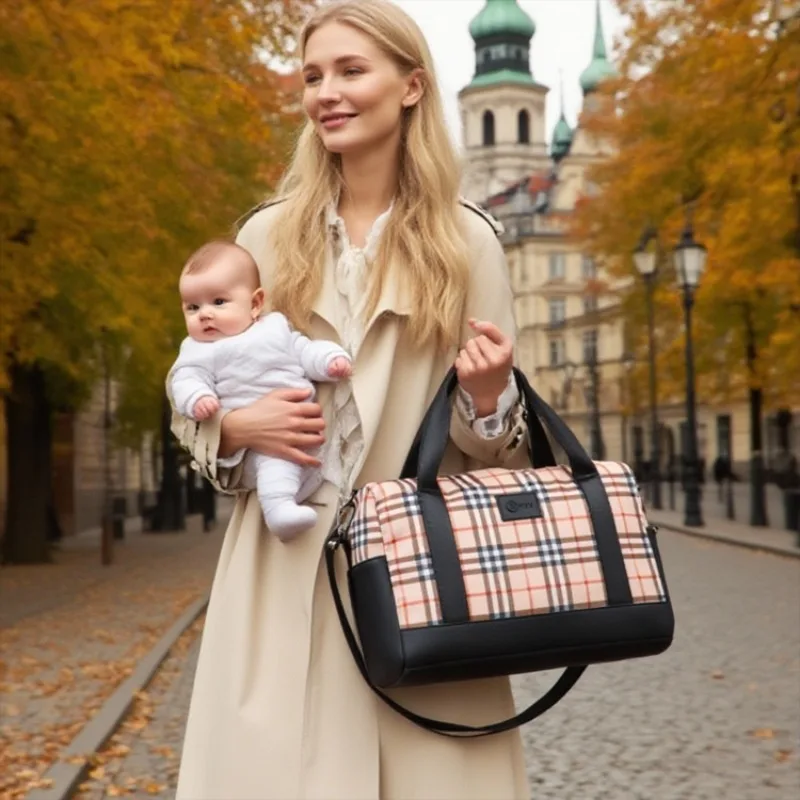 

Diaper Bag Trendy Parisian Crossbody Bag Elegant Leather Handbag For Women Stylish Large Capacity Designer Purse