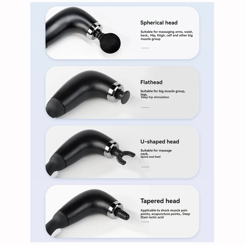 2024 New Smart Curved Hook Fascia Gun Electric Massager Massage Hammer Electric Fascia Gun Home Handheld Hammer Back Artifact image 5