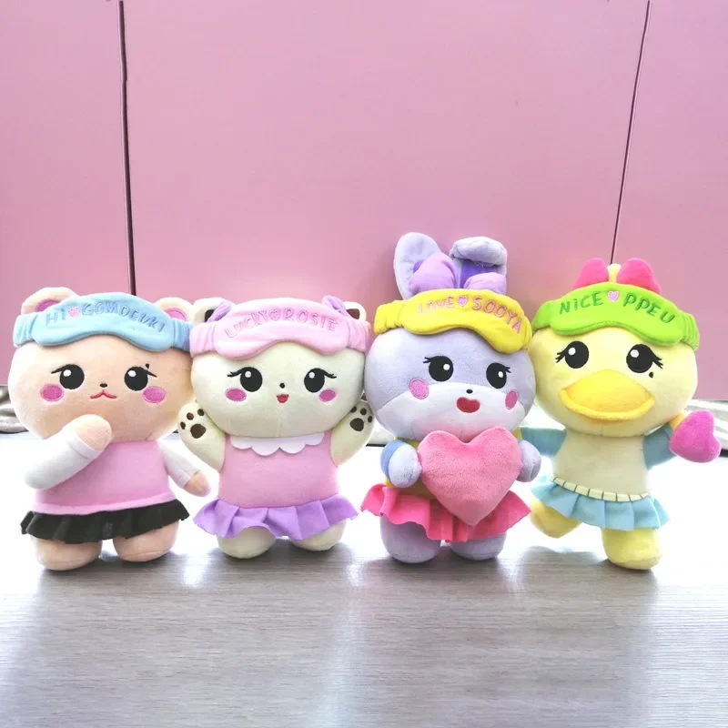 

Original design pink and ink plush dolls, rabbit and bear dolls, cute toy dolls for girls' birthday gifts 20cm