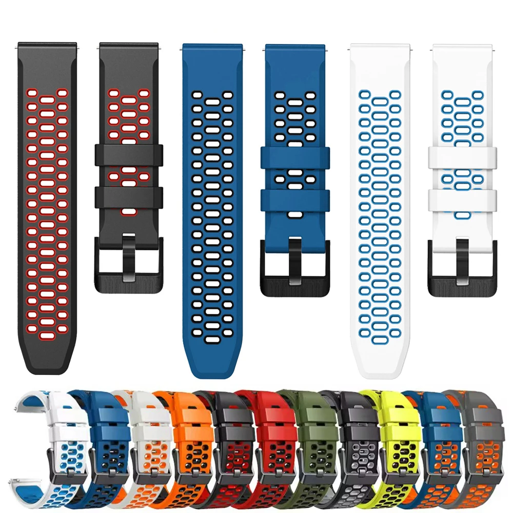 Мягкий силиконовый ремешок 22 мм для HUAWEI WATCH GT5 4 46 мм / Watch 4 Pro GT5 3 2 Pro Спортивный браслет для Huawei Ultimate / Замена
