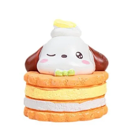 Sanlio peripheral model accessories HelloKittydiy jewelry mini food play cute doll figure keychain accessories car ornaments