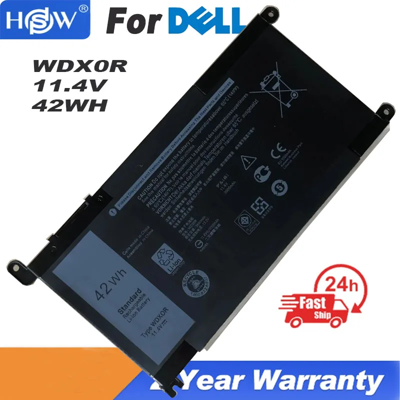 WDX0R 42Wh For DELL WDXOR Battery Inspiron 13 5368 5378 7368 14 7460 7472 5468 15 5538 5567 5568 5378 7368 17 5765 3189 Laptop