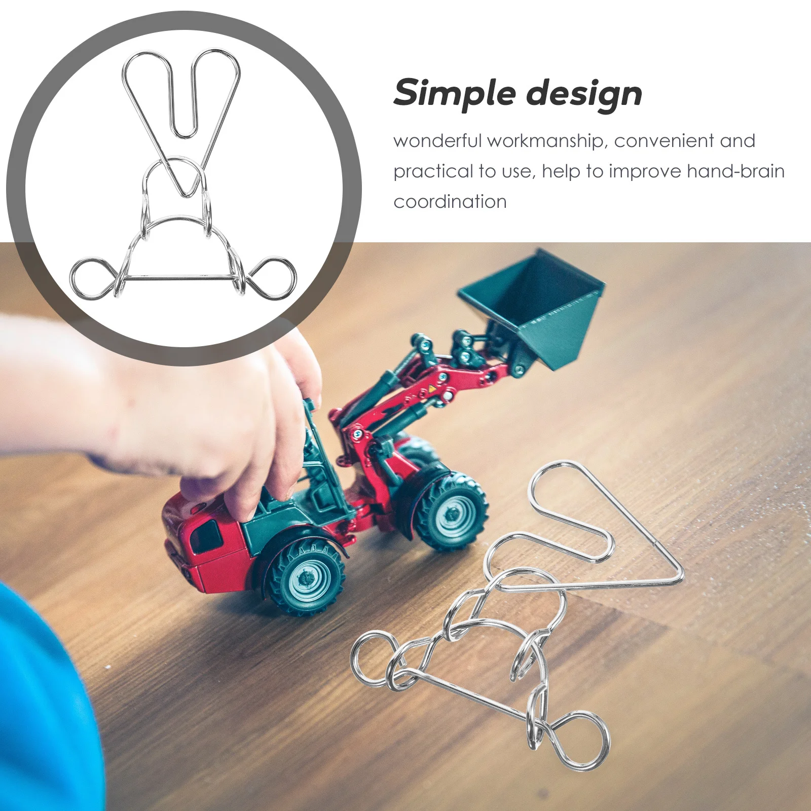 Anello puzzle educativo in metallo a forma di cuore Soluzione puzzle di sblocco Anello interattivo in metallo per bambini Serrature d'amore personalizzate