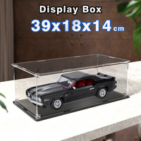Acrylic display box for lego 10304 display case for Camaro Z28 building block dustproof clear model car storage box 39x18x14cm