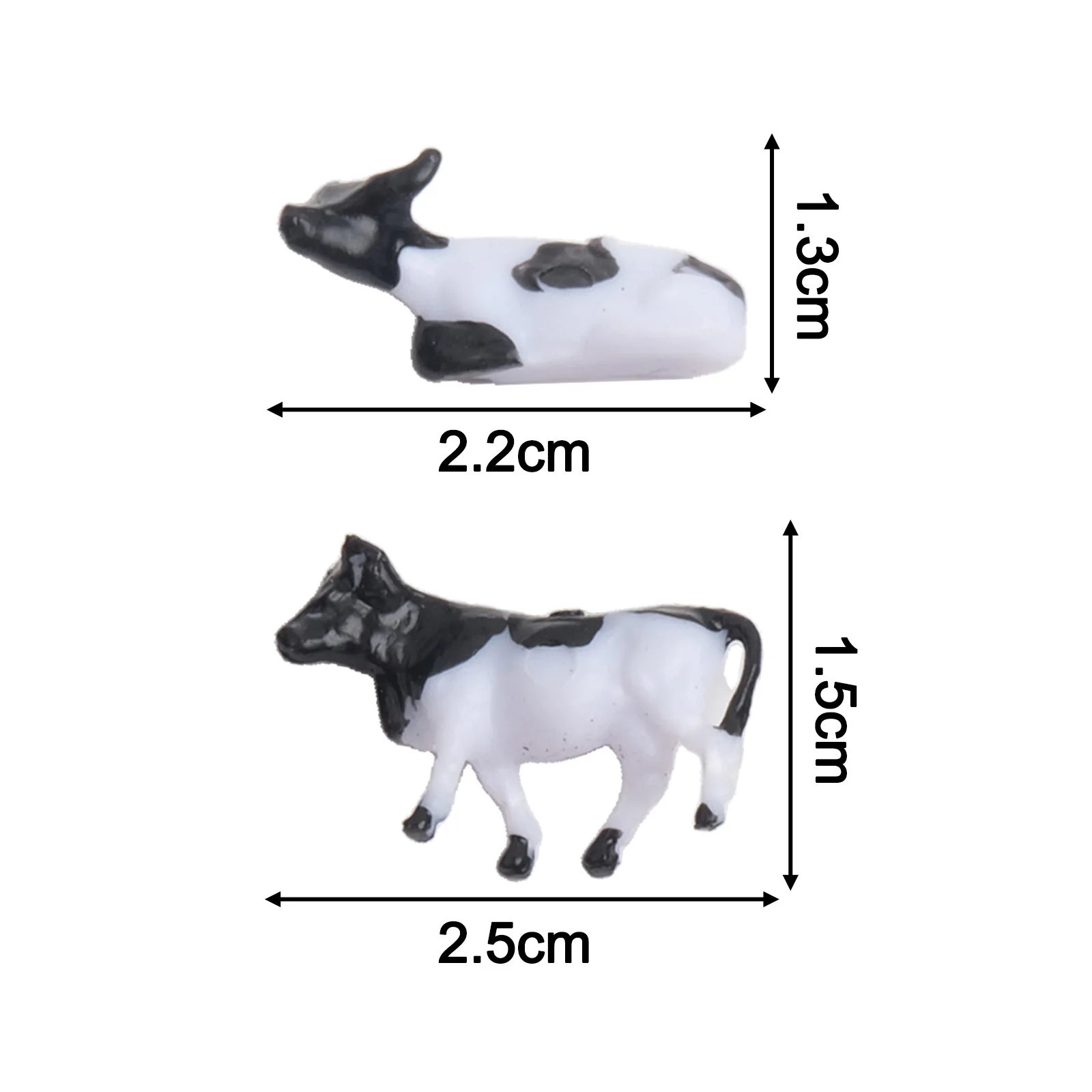 10 Pcs HO 1:75 Diorama Model Cows Horse Sheep Plastic Animal Toys DIY Model Making Sand Table Building Layout Farm Scene Kits