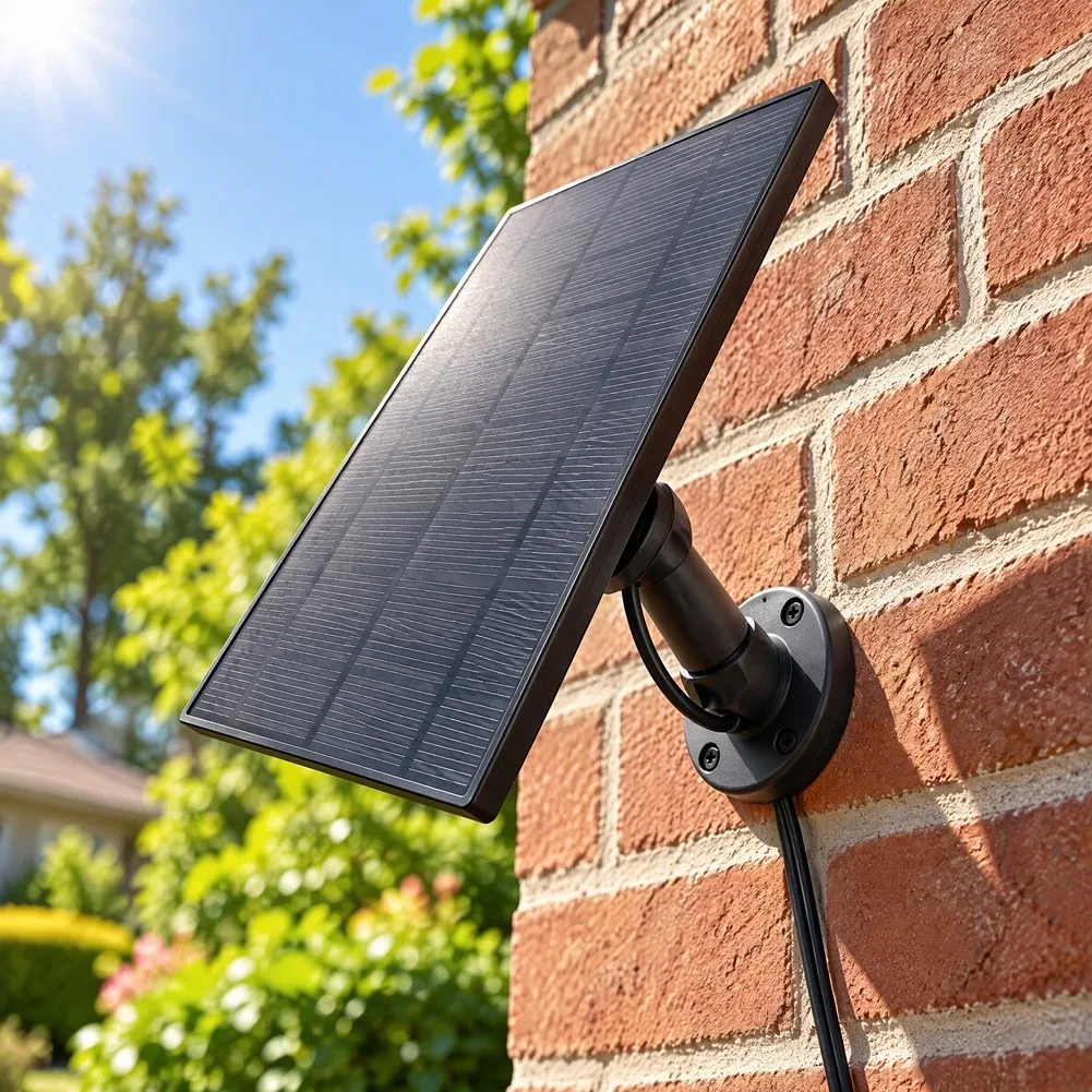 5V Monocrystalline For Solar Panel Kit 3W for USB For Powered Outdoor Cameras Doorbells with IP65 Rating and 10 Foot Cable