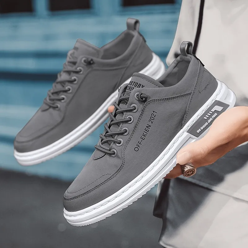 Shoes men 2024 new canvas shoes with soft-soled casual sports men's shoes Korean version of the trend breathable board shoes