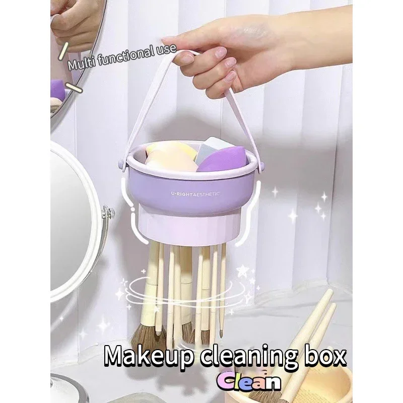 Makeup Brushes Cleaner and Dryer Silicone Makeup Brushes Holder Organizer Beauty Sponge Cleaning Tool and Drying Tool Set