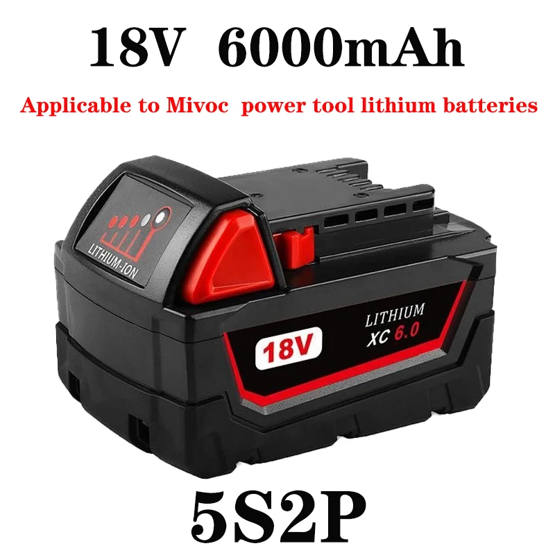 

6Ah/9Ah/12Ah For Milwaukee M18 Batteries High Output Rechargeable Lithium ION 18V Battery