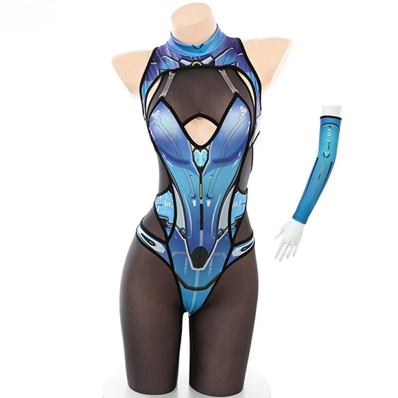 

AniLV Punk Cyber City Future Mechanical Warriors Mech Jumpsuit Women Bodysuit Pantyhose Outfits Cosplay Costume