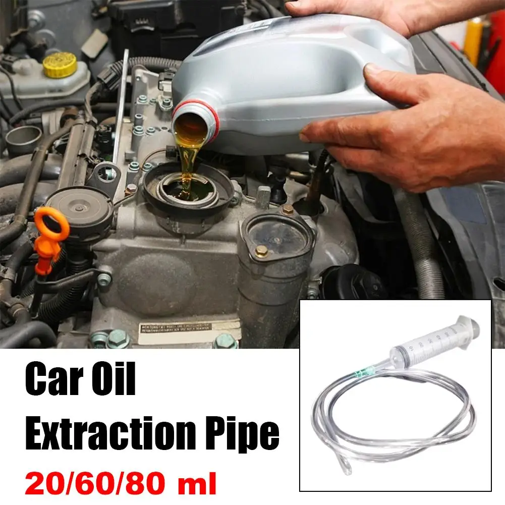 20/80ml Oil Extractor Syringe Pump with 1m Tube Manual Suction Fluid Transfer Tool for Car Fuel Brake Liquid Water Dispense E6P4 view 2