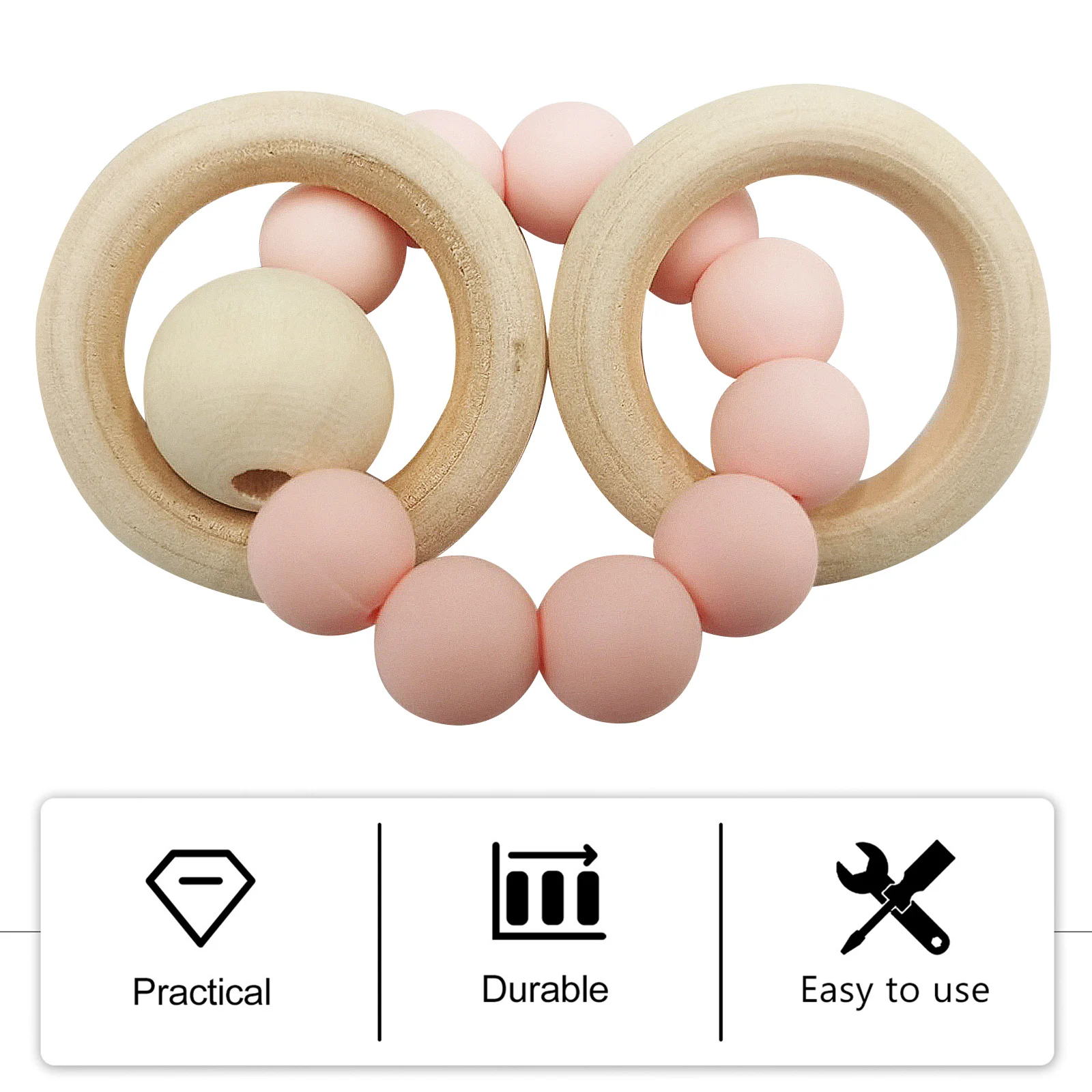 

1 шт., детские коренные зубы, силиконовый жевательный браслет, кольцо для прорезывания зубов, успокаивает десны, поощряет навыки моторики, безопасный мягкий детский укус