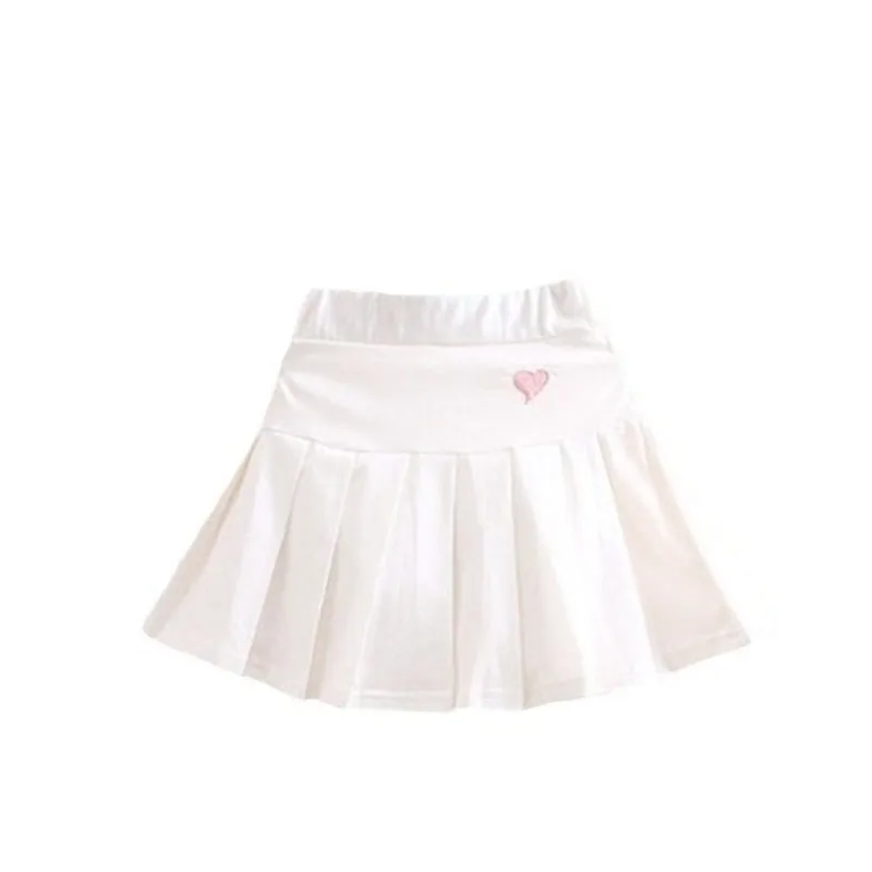 MINISO 2024Girls' Pleated Skirt Belt Safety Skirt Children's Anti-slip Half Skirt Summer Peng Peng All Match Dance Skirt