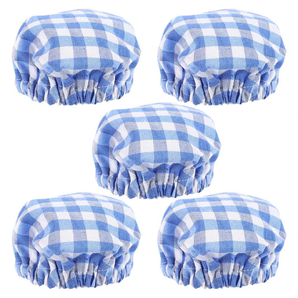 

5 Pcs Glass Bottle Cap Cover Jar Covers Food Replacement Cloth for Sourdough Starter Jars Storage Caps Sky-blue