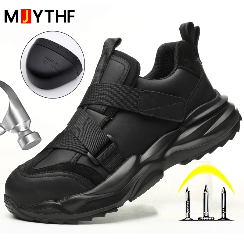 

High Quality Safety Shoes For Men Anti-smash Anti-puncture Work Sneakers Steel Toe Shoes Fashion Work Boots Protective Shoes