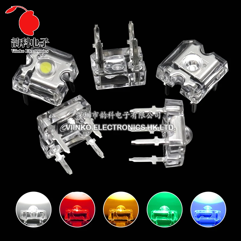 10 sztuk 3mm F3 Piranha LED biały czerwony, niebieski, zielony, żółty, Amber jasne 3mm dioda LED dioda elektroluminescencyjna 4-szpilki diody jasność
