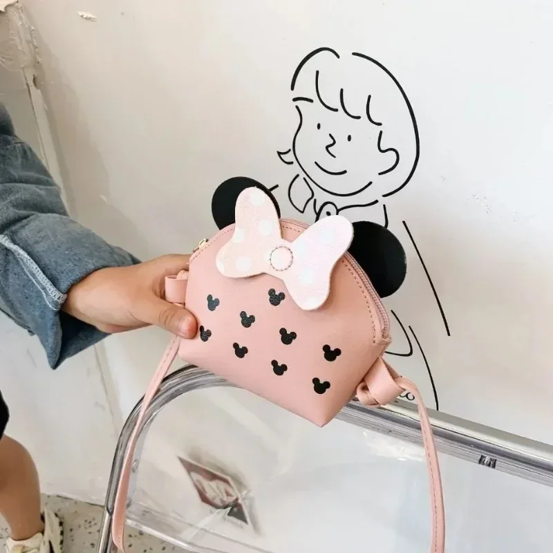 Monedero de princesa para niña, bandolera con lazo de dibujos animados, bolso de hombro con lazo