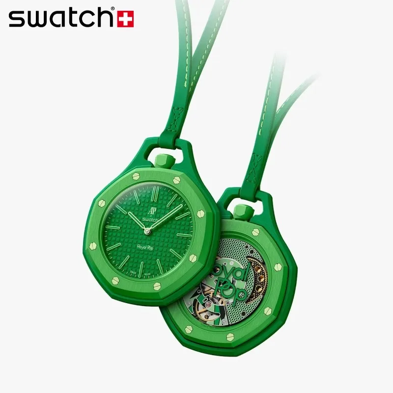 Swatch x Audemars Piguet Royal Oak Royal Pop Limited Edition Design-Inspired Light Luxury Pocket Watch SSX03G100N