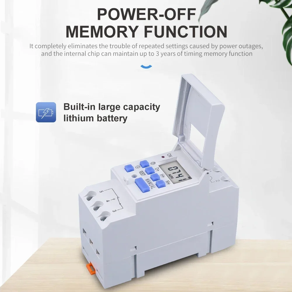 Weekly 7 Days Programmable Din Rail Digital TIME SWITCH Relay Timer THC15A THC30A 220V 110V 48V 24V 12V for Control street lamp