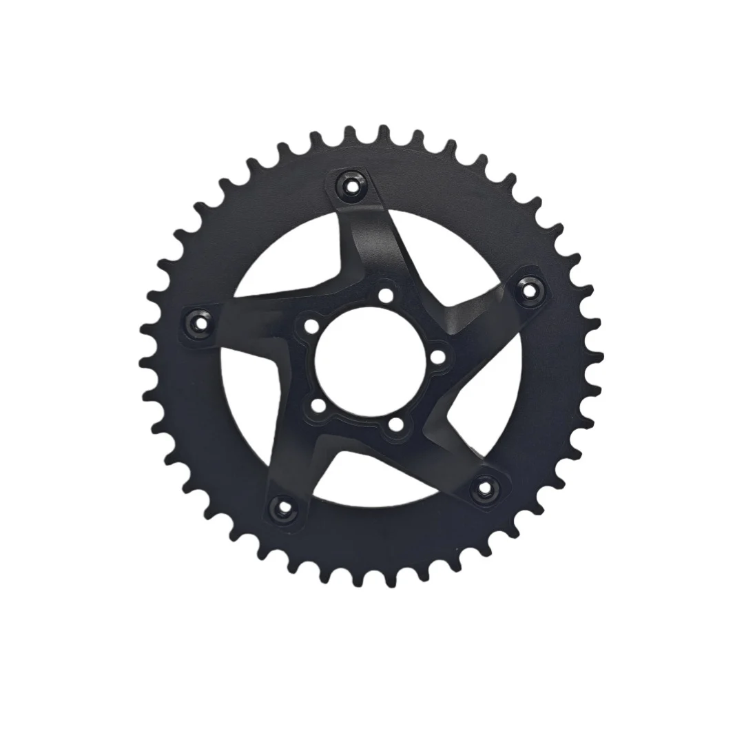 Chainring for For bafang For BBS03 Motor Compatible with For G320 M615 M625 42T and 44T 130BCD Black Alloy 6061