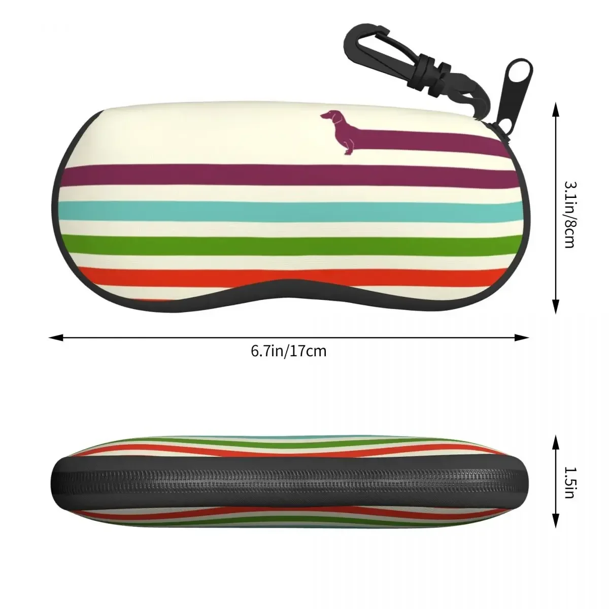 Long Dachshund Sausage Shell Eyeglasses Protector Cases Cool Sunglass Case Badger Dog Lover Glasses Bag