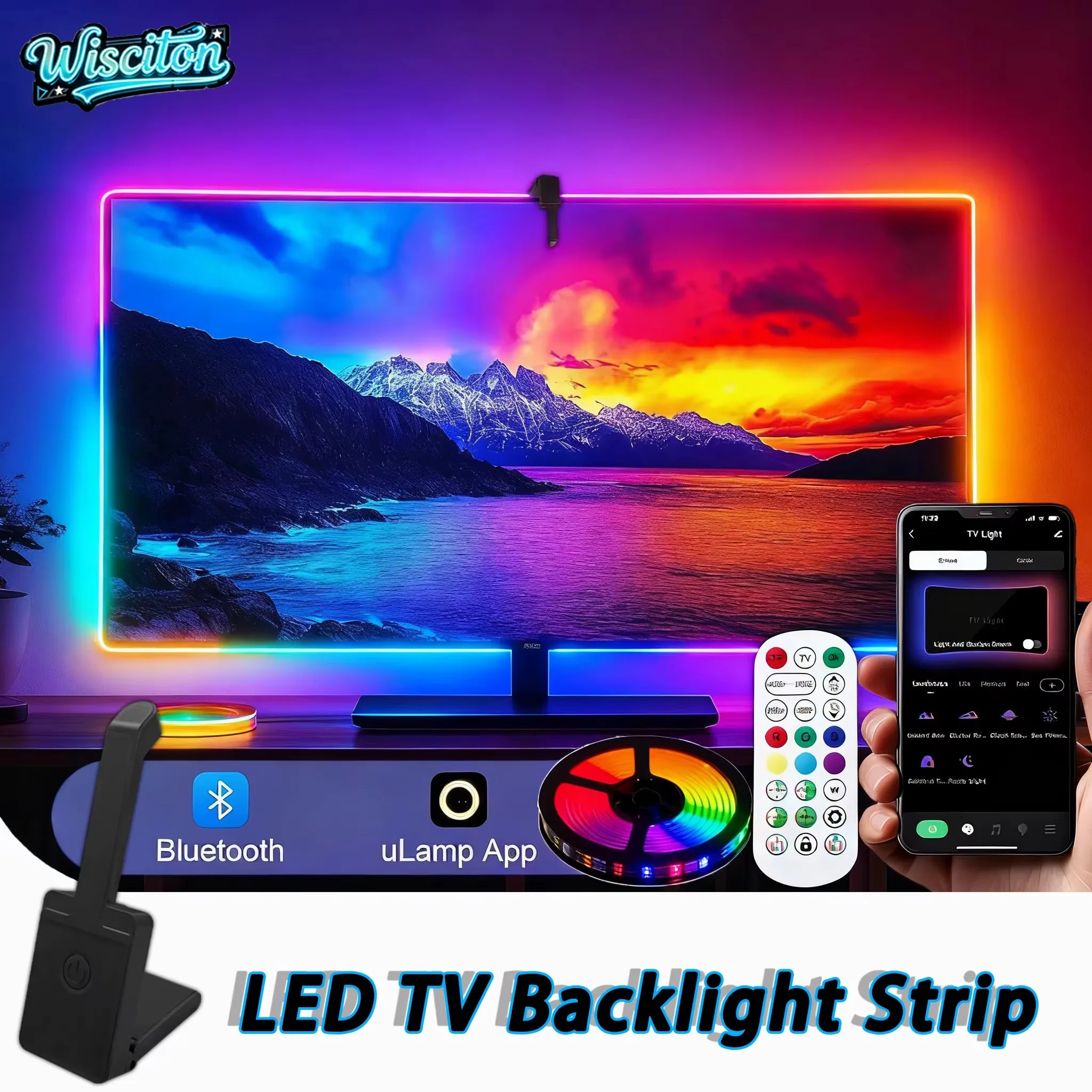 

Светодиодная лента для подсветки телевизора с цветным датчиком гамма AR — управление через приложение Многофункциональная цветовая съемка для улучшенного просмотра