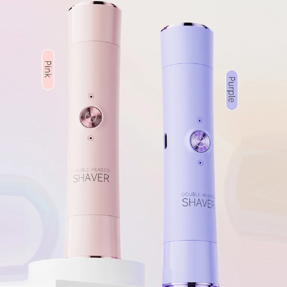 2-in-1 Kabelloser Wiederaufladbarer Elektrorasierer, Geeignet für Frauen - Doppelkopf-Bikini-Trimmer, Geeignet für Trocken- und Nassanwendung – Detail 5