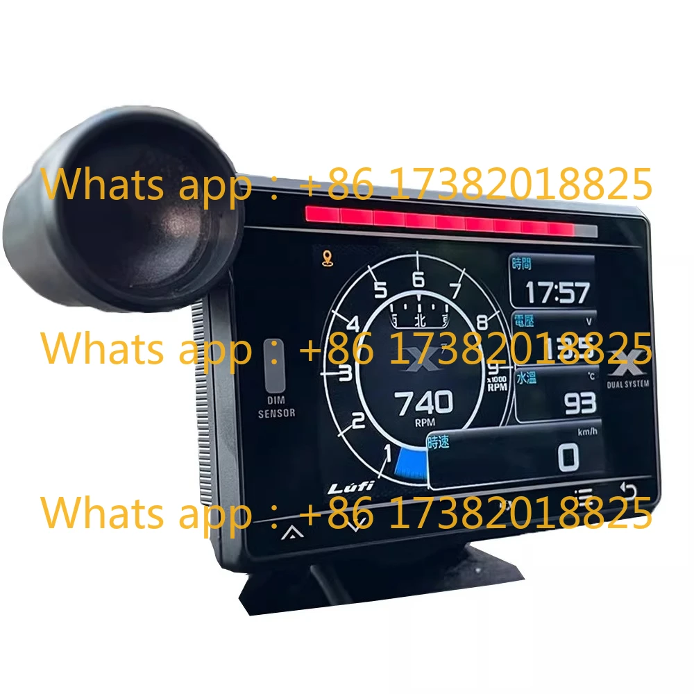 X7 + shift light + suction cup, car modification multi-function instrument, oil temperature gauge G value gyroscope altitude