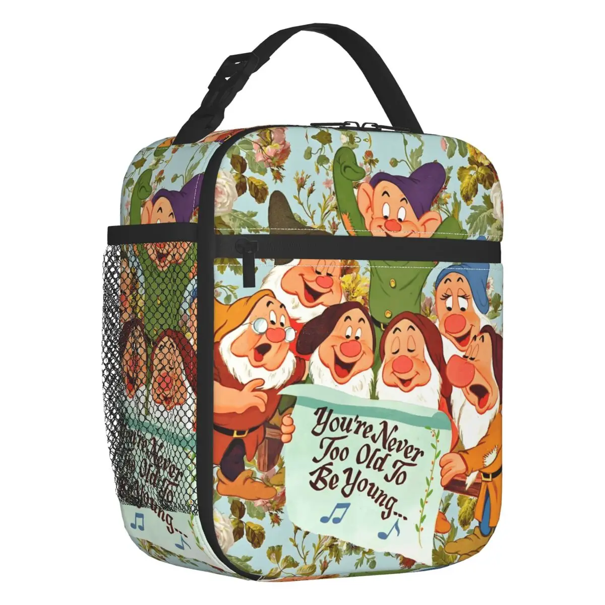 

Snow White And The Seven Dwarfs Insulated Lunch Tote Bag for Women Cartoon Movie Resuable Cooler Thermal Food Lunch Box Outdoor