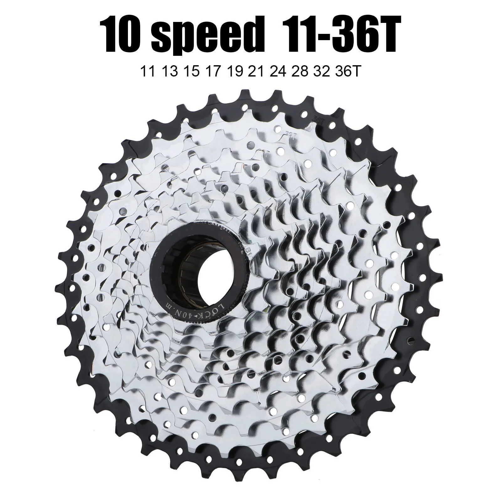 

Маховик для горного велосипеда с серебряной резьбой, скоростное велосипедное башенное колесо, 3-слойное покрытие, сталь, 10 скоростей для обслуживания