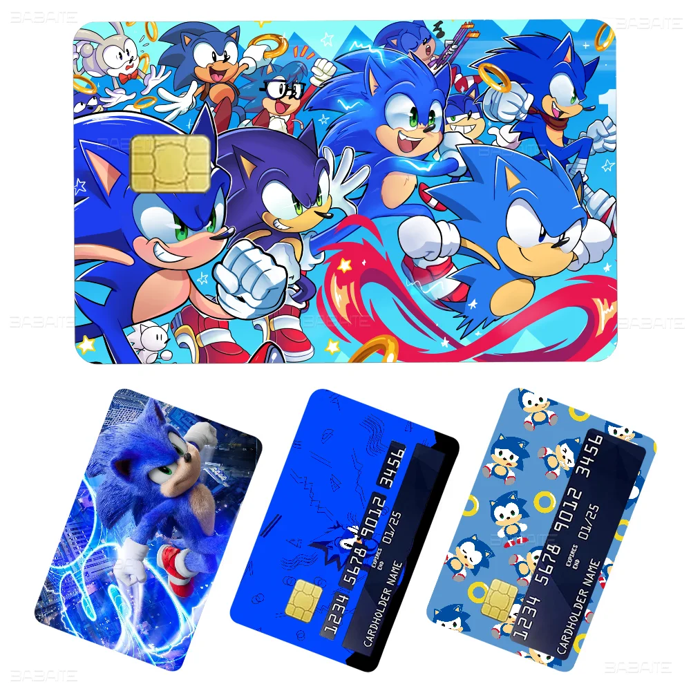 Supersonic-S-Sonic-Game Anime Spend Or Save Funny Shell On Off Ultra Thin No Fade Sticker Skin Cover Film For Debit Credit Card