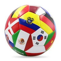 National Flag Printed Football Size 5 Official Match Soccer Ball PVC 2.7mm Thickened Team Training Ball for Outdoor Sports