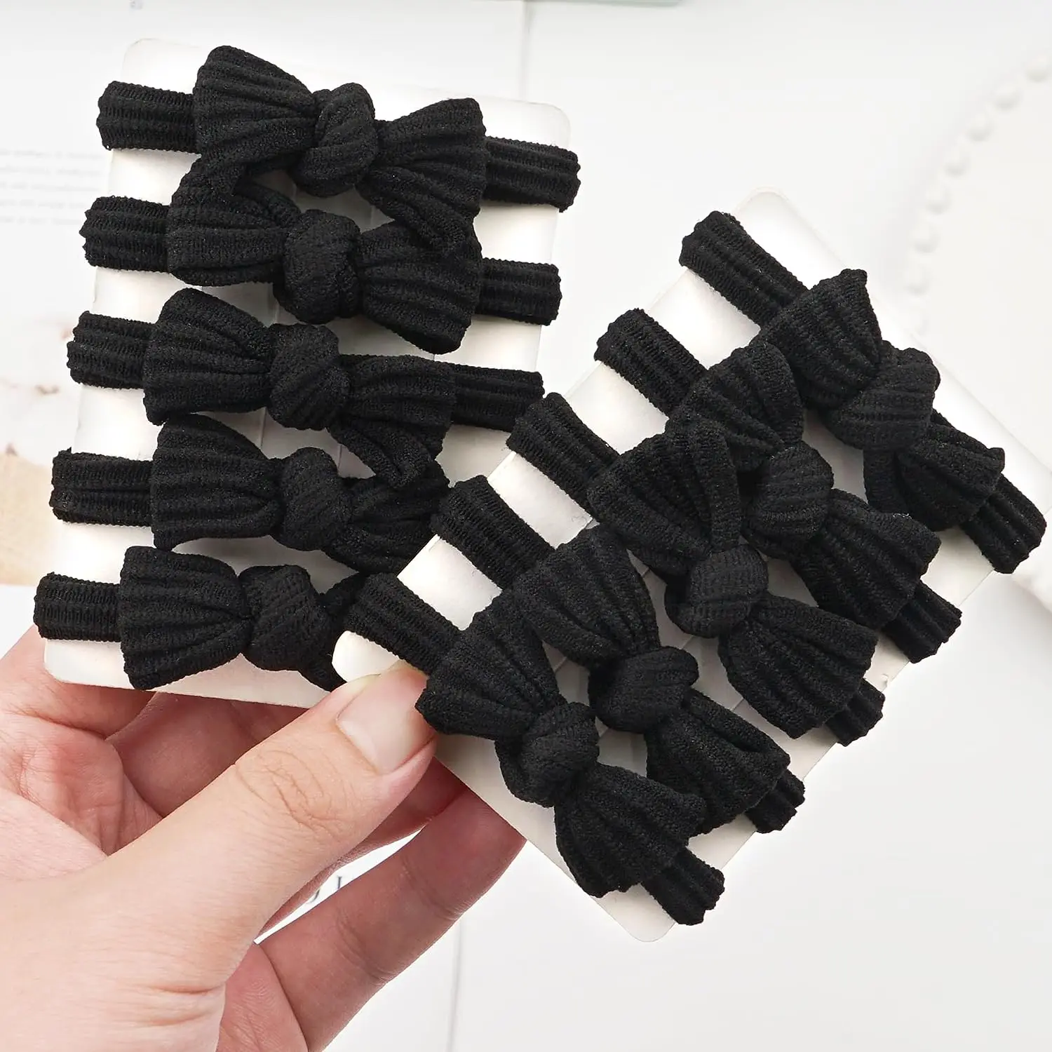 10Pieces Set Solid Color Scrunchies Elastic Hair Bands New Women Girls Hair Accessories Ponytail Holder Hair Ties Stripe Ha